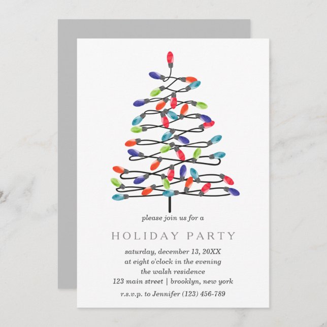 Holiday Christmas Party Invitation (Front/Back)