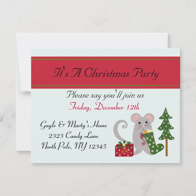 Holiday Christmas Party Invitation (Front)