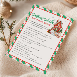 Holiday Christmas Party Mad Libs Game