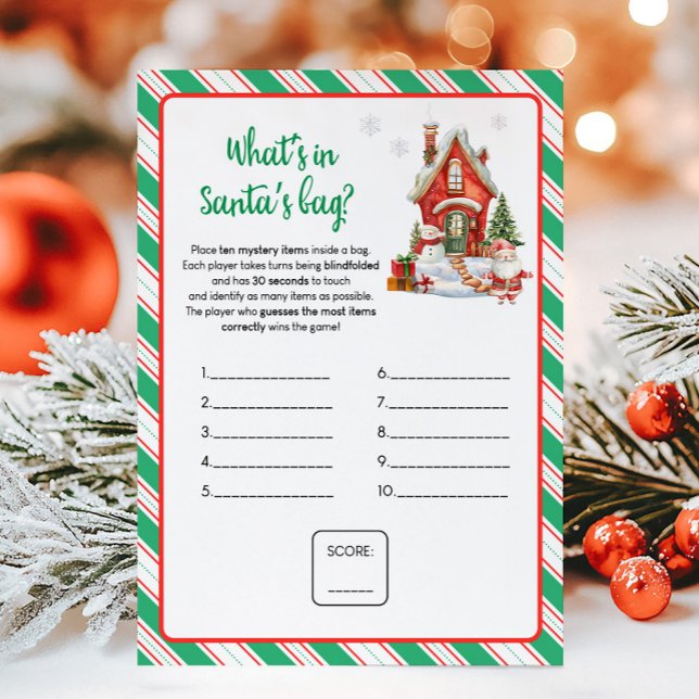Holiday Christmas Party What's In Santa's Bag Game (Christmas Party Games)