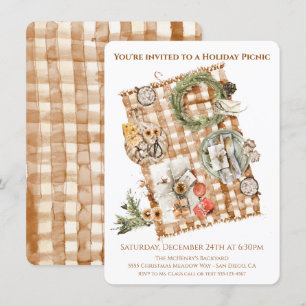 Holiday Christmas Picnic Meal Invitation