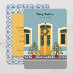 Holiday Christmas Portuguese festive House Card