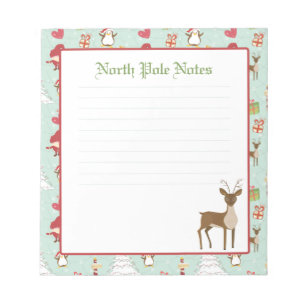 Holiday Christmas Reindeer Lined Notepads
