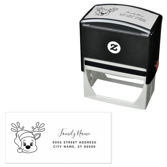 Holiday Christmas Return Address Self-inking Stamp (In Situ)