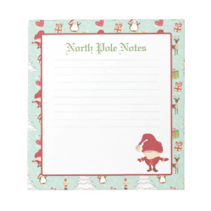 Holiday Christmas Santa Claus Lined Notepads