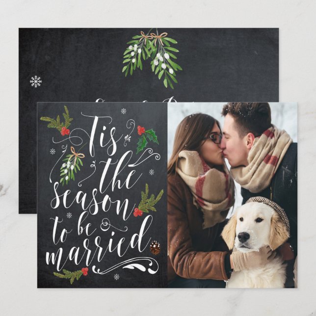 holiday Christmas Save the Date card (Front/Back)