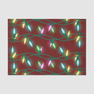 Holiday Christmas String of Lights Multi-Coloured Tissue Paper