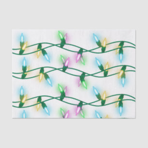 Holiday Christmas String of Lights Multi-Coloured Tissue Paper