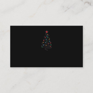 Holiday Christmas Tree Bright Light Business Card