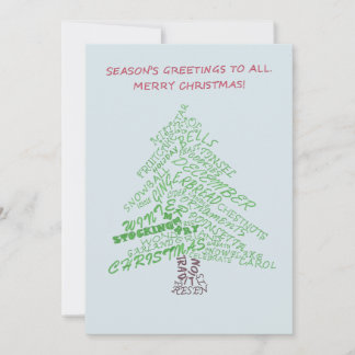 Holiday Christmas Tree Calligram Card