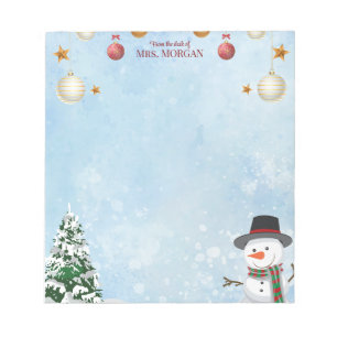 Holiday Christmas Tree & Reindeer Notepad