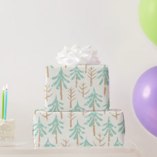 Holiday Christmas Trees Wrapping Paper