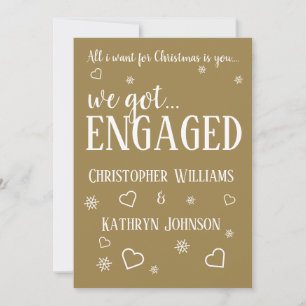 Holiday Christmas We Got Engaged Announcement