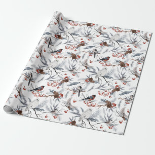 Holiday Christmas Winter Bird Gift Wrapping Paper