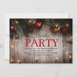 Holiday Christmas Winter Party Lights Invitation
