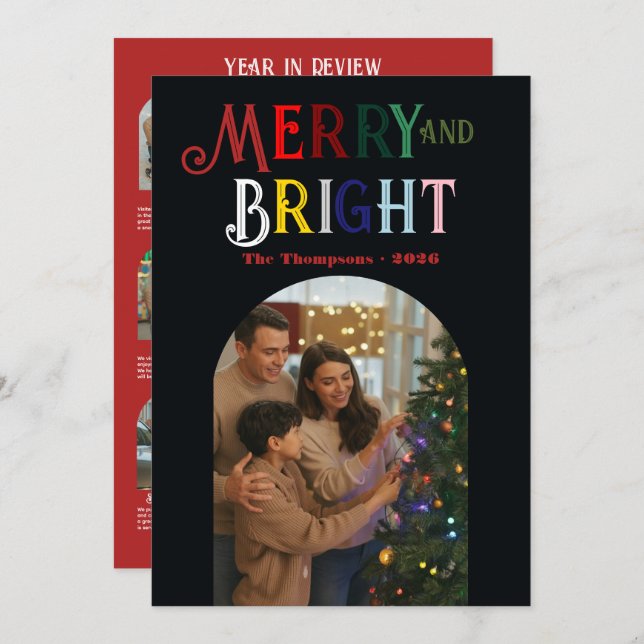 Holiday Classics "Year in Review" Photos Christmas (Front/Back)