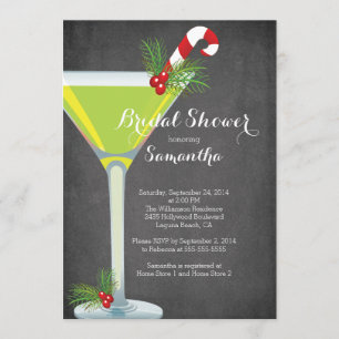 Holiday Cocktail Bridal Shower Invitation