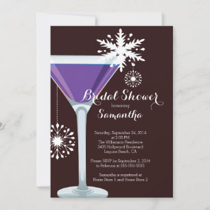 Holiday Cocktail Bridal Shower Invitation