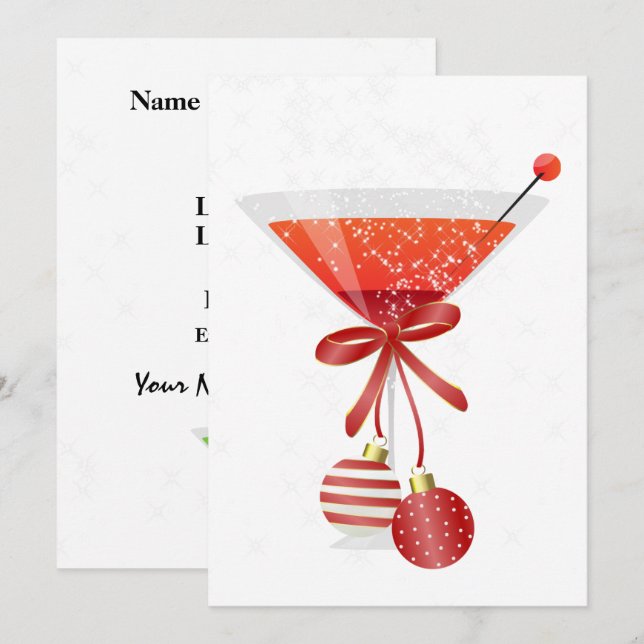 Holiday Cocktail Party Invitation (Front/Back)