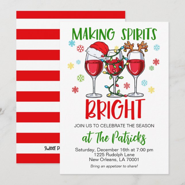 Holiday Cocktail Party Invitation (Front/Back)