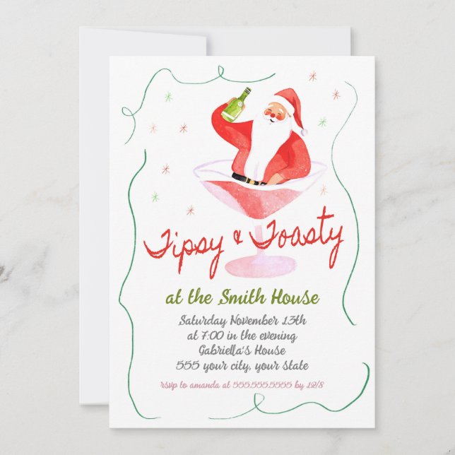 Holiday Cocktail Party Invitation (Front)