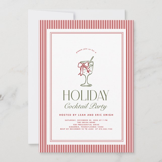 Holiday Cocktail Party Invite (Front)