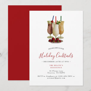 Holiday Cocktails Christmas Party Invitation