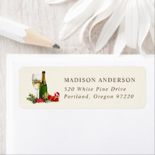 Holiday Cocktails Christmas Party Return Address