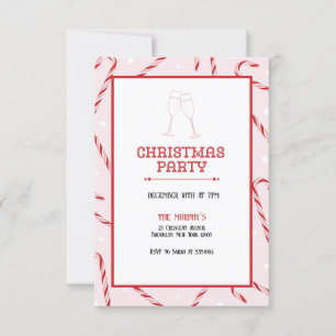 Holiday Cocktails Festive Drinks Christmas Party Invitation