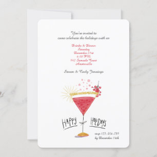 Holiday Cocktails Invitation