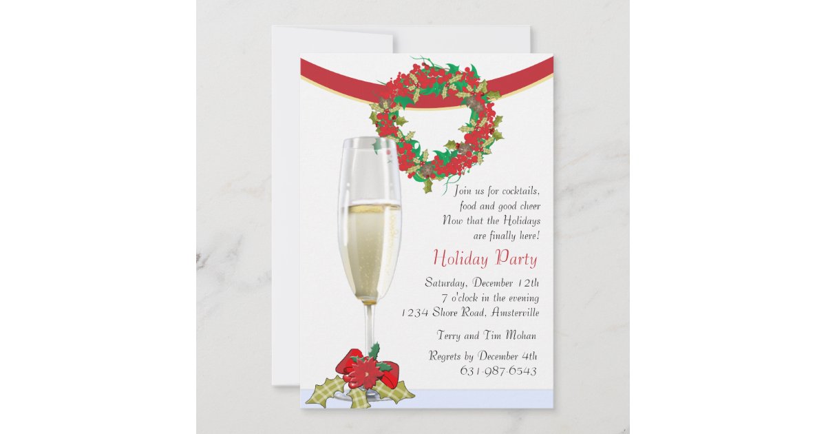 Holiday Cocktails Party Invitation Zazzle