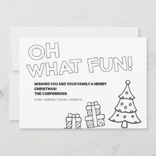 Holiday Colouring Christmas Photo Cards