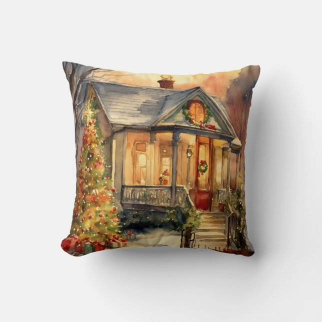 🛋️ Holiday Comfort Starts Here – Christmas Pillow (Front)