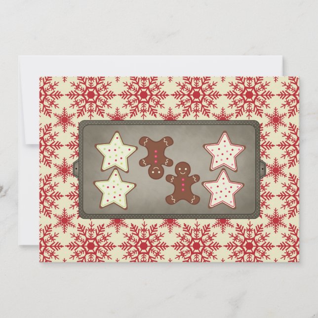 Holiday Cookie Baking Party Invitations (Front)