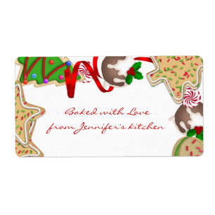 Holiday Cookie Border Label