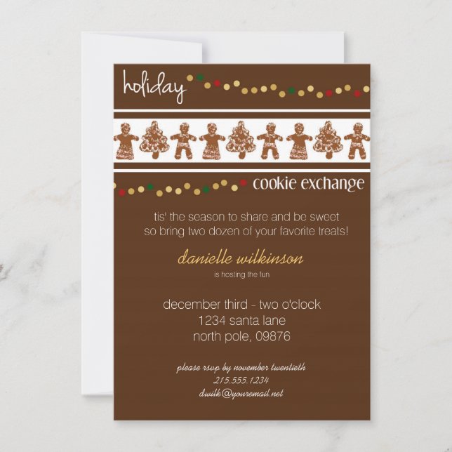 Holiday Cookie Exchange Invitation (Front)