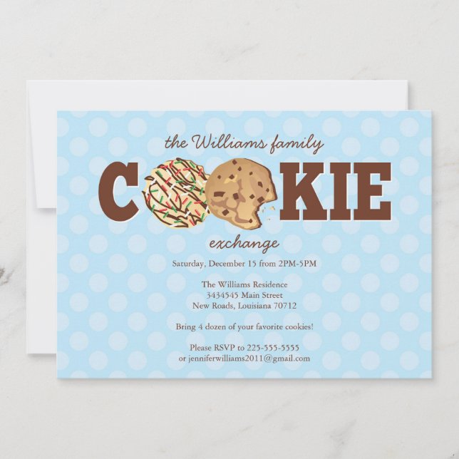 Holiday Cookie Exchange Invitation (Front)