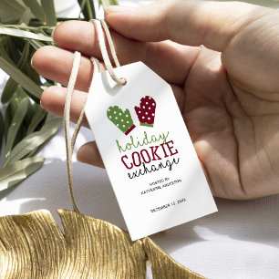 Holiday Cookie Exchange Party Christmas Oven Mitts Gift Tags