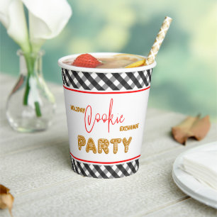Holiday Cookie Exchange Party Christmas Paper Cups