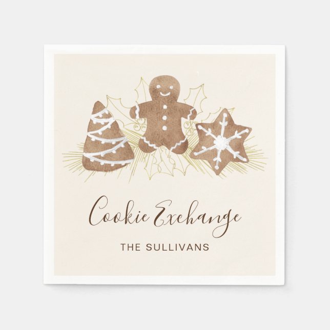 Holiday Cookie Exchange Party Napkin (Front)