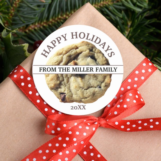 Holiday Cookie Gift Classic Round Sticker (Creator Uploaded)