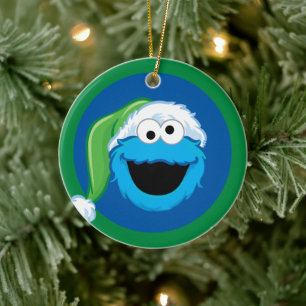 Holiday Cookie Monster Ceramic Tree Decoration