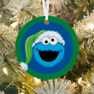Holiday Cookie Monster Metal Tree Decoration