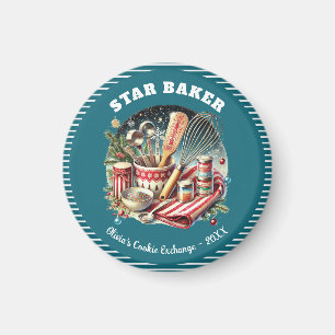 Holiday Cookie Star Baker Prize Award  Magnet
