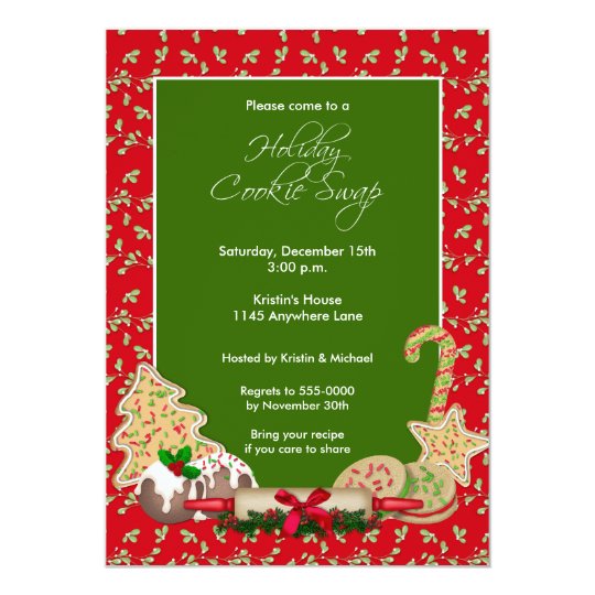 Holiday Cookie Swap Party Invitation