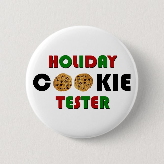 Holiday Cookie Tester Button (Front)