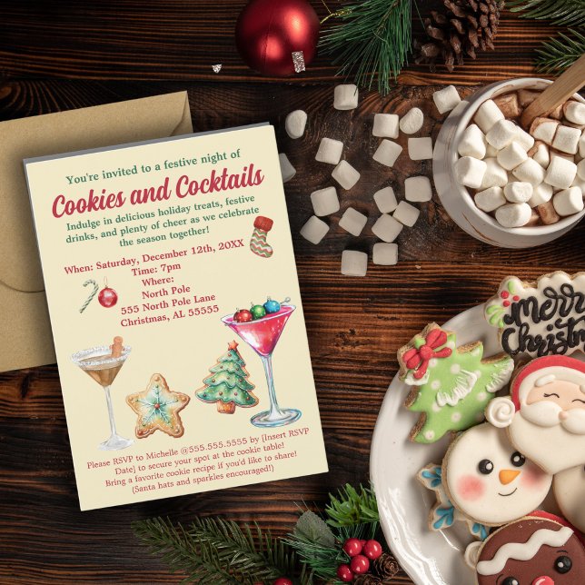 Holiday Cookies and Cocktails Invitation (Creator Uploaded)