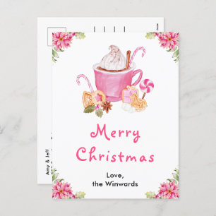 Holiday Cookies and Cocoa Pink Merry Christmas