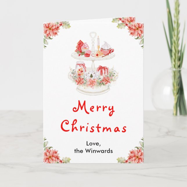 Holiday Cookies and Cocoa Red Merry Christmas (Front)