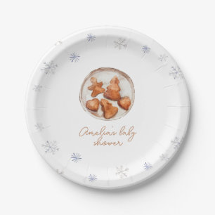 Holiday Cookies Baby Shower Custom Paper Plate